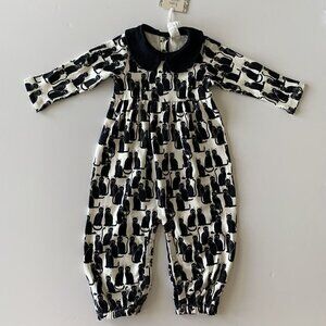 NWT Kate Quinn Black Cat Baby Jumpsuit 6-12 Months 12-18 Months 18-24 Months